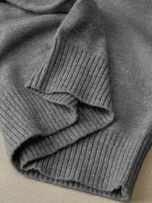 Anewsta 优雅时尚宽松亮片装饰毛衣上衣，女款 - 灰色 - 查看 8