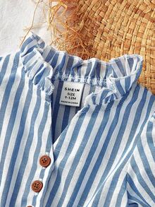 Baby Girls Striped Cap Sleeve Dress, Summer Vacation,Mommy And Me  Matching Outfits (Sold Separately)