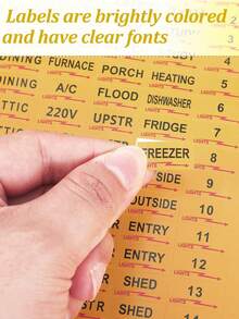 129 件套，电气箱面板标签，断路器目录标签，显眼识别标签贴纸，防风雨保险丝盒贴纸 - 129pcs set - 查看 5