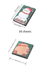 6pcs Christmas Note Book, Suitable For Students, Office Study Notes, Santa Claus Memos - one-size - View 9