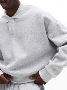 SUMWON 男士 Polo 套装纯色 - 淺灰色 - 查看 5