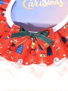 PETSIN 1 件宠物圣诞蕾丝项圈；宠物围兜；猫项圈；狗围兜；蝴蝶结铃铛项圈；宠物配件；宠物用品 - 彩色 - 查看 10