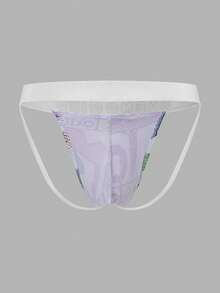 3 件装男士性感内裤，带字母腰带和镂空设计 - 彩色 - 查看 5