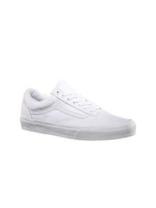 Vans Old Skool Damen Low 女式运动鞋 白色 VD3H - True White - 查看 2