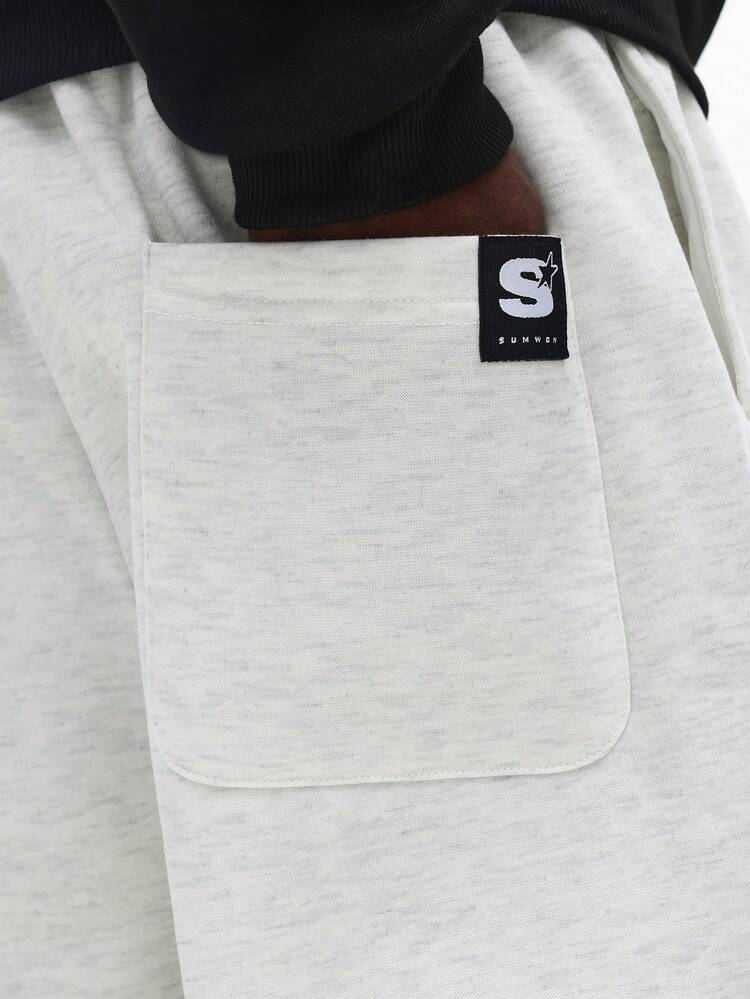 Spodnie dresowe z prostymi nogawkami i nadrukiem LA