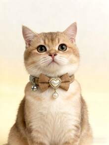 PETSIN 1. Pet Bow Tie Collar; Bow Tie Heart Collar; Adjustable Neck Circumference; Cat Collar; Dog Collar; Pet Accessories; Pet Supplies