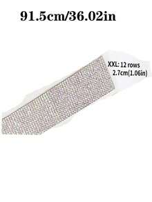 1 Yard selbstklebende Kristall Strass Schleife, Strass Bänder, DIY Diamant Bling Schleifen Aufkleber Strass Band Rolle für Basteleien, Telefon, Auto Dekoration - Weiss - Übersicht 9