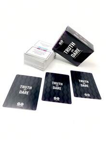 真心话大冒险派对社交趣味挑战桌游和纸牌游戏一套成人醉酒纸牌游戏适合家人和朋友晚餐后互动桌游圣诞节、感恩节、万圣节、复活节派对礼物，完美游戏 - 彩色 - 查看 2