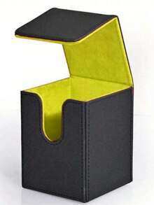 MTG 卡牌盒 PU 皮革 - 磁性闭合 TCG CCG 收纳盒可容纳 100 多张单/双套卡 - 便携式万智牌卡牌盒，适用于游戏配件 - 彩色 - 查看 19