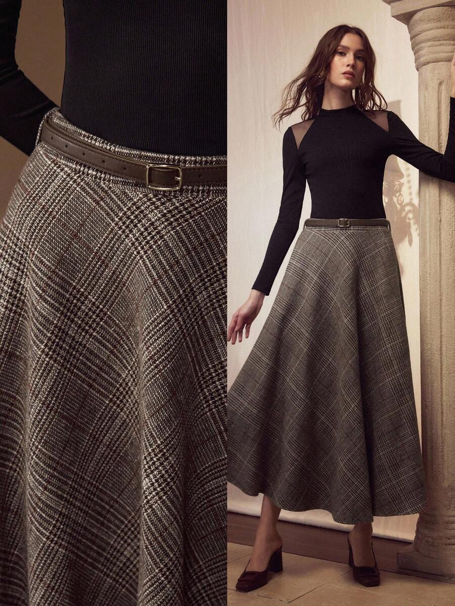 MOTF PREMIUM BELTED A-LINE SKIRT