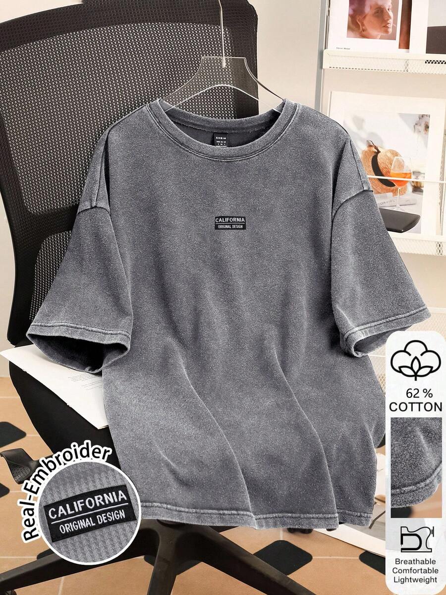 Attitoon Áo thun nữ dệt kim màu đen cỡ lớn in hình bông tuyết và họa tiết đồ họa - Màu Xám nhạt - Xem 1