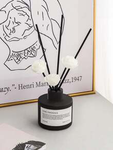 Zazumi 1PC Black White Minimalist Premium Aromatherapy Essential Oil Reed Diffuser Long Lasting Fragrance For Bedroom Living Room Bathroom Office Home Decor Gift For Housewarming Birthday Wedding - multicolor - View 1