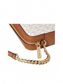 Michael Kors Jet Set Large Printed Logo Women Crossbody Bag Vanilla - Ivory - View 6