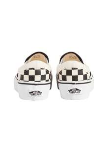 Ua Classic Slip-On Platform Women's Sneakers Black White V18E - Black and White - View 4