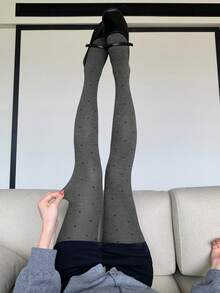 FRIFUL 女士舒适弹力圆点印花紧身裤