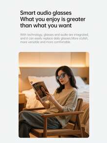 Multilingual AI Bluetooth Translation Glasses: Support Real-Time Conversion Of Over 20 Languages, Bluetooth HD Calls, A Must-Have For Smooth Communication During Trips
HD Call AI Translation Glasses: Fast Bluetooth Pairing, Accurate And Smooth Voice Translation, Essential For Business/Travel - 彩色 - 查看 9