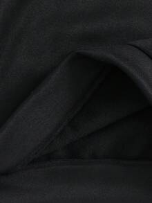 SHEIN 男童字母印花保暖内衬卫衣，休闲运动服，适合秋冬季节、圣诞节穿着，黑色上衣，男童黑色卫衣 - 黑色 - 查看 8