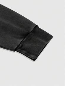 ROMWE MEN Casual Áo thun nam cổ tròn tay dài màu trơn đơn giản, phù hợp cho mùa thu - Nhiều màu - Xem 4