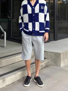 Claim Dot Men's Plaid Long Sleeve Single-Breasted Casual Knit Cardigan, Autumn/Winter - Multicolor - View 3