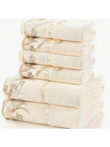 3-Piece Set, Lace Trim Towel + Bath Towel Set, Superfine Fiber Soft Quick-Drying Lint-Free Fade-Resistant Set, High-End Elegant Advertising Gift Daily Necessities Towel & Bath Towel - 35*75cm*2+70*140cm - View 12