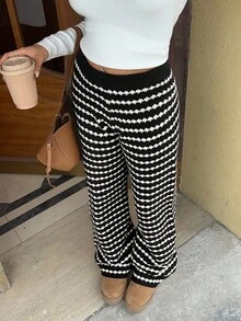 SHEIN Unity Women's Fashionable Striped Loose Casual Pants