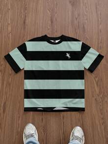 Manfinity Joysei Men's Casual Striped Crew Neck Short Sleeve T-Shirt - Multicolor - View 4