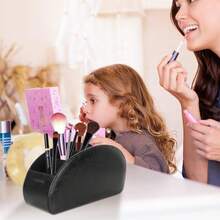 Soporte para control remoto con 5 compartimentos - Organizador de escritorio de cuero sintético PU para guardar controles de TV, DVD, Blu-Ray, reproductor multimedia, calentador, color negro