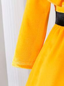 Glamorique Kids Baby Mädchen Weihnachtsparty Schleife Haarband & Samt Kleid, geeignet für Feiertagsveranstaltungen