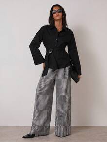 COSMINA Women's Casual All-Over Print Slant Pocket Loose Wide Leg Pants - Multicolor - View 6