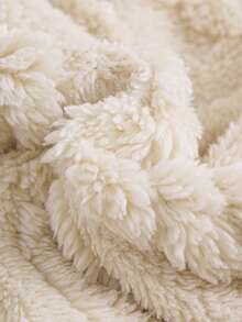 Girls Casual Diamond Pattern Reversible Fleece Hooded Zip-Up Jacket And Simple Fleece Pants 2 Pieces Set, Autumn/Winter