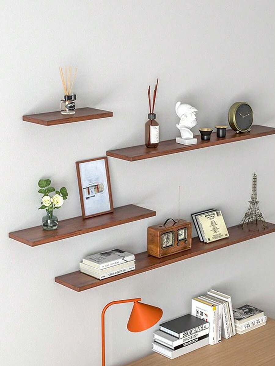 Zazumi 1件装壁挂式储物架,客厅/卧室壁挂式展示架 - 彩色 - 查看 1