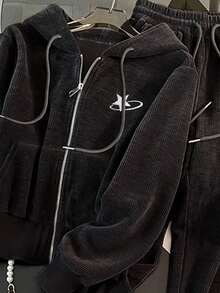 Resyla 大码女式两件套拉链连帽衫