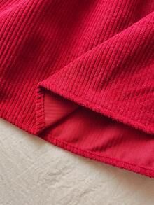 Vintaside Kids Vestido de manga larga con cuello redondo de estilo occidental elegante para bebé niña, adecuado para eventos navideños, banquetes, fiestas y otros usos diarios, primavera y otoño - Rojo y blanco - Ver 8