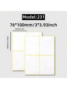 15 hojas - Etiquetas de dirección de envío grandes, pegatinas de etiquetas de envío para paquetes, contenedores de almacenamiento - 4 por hoja, 60 piezas