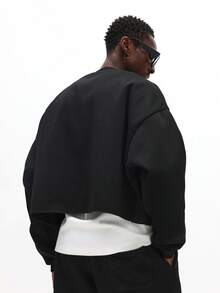 SUMWON Oversized Crew Neck Pullover Sweatshirt mit Nummer Neun Aufdruck für Straßen-Style