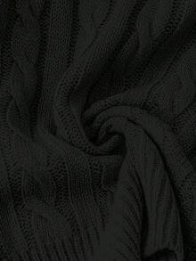 GlowEve CURVE Maglione a collo alto a maniche lunghe in maglia a trecce, vestibilità slim, taglie comode, adatto per autunno/inverno