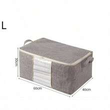 Fabric Zippered Storage Bags With Two Specifications Available, Thick And Breathable, Large Quilt Storage Bag For Sheets, Blankets, Bedding, Pillows, Clothes, Two Handles, Clear Front Pocket, Neutral Geometric Pattern, Compact And Spacious Design, Geometric Pattern Bag For Home Organization Sturdy Zipper Closure, Clothes Storage Holder - Multicolor - View 5