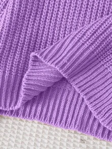 SHEIN Tween Girls' Casual Solid Color Cropped Pullover Sweater Girls Purple Sweater Purple Sweater Cropped Sweater Purple Girl Clothes Summer Clothes For Teens Sweater Girl Clothes Autumn And Winter Clothes Cropped Knit Sweater Cute Sweater Sweater For Tweens Knit Sweater Teen Girl Knit Sweaters For Girls Tween Sweaters Autumn And Winter Clothes Girls Clothes Sweater For Tweens Kids Sweaters Sweater For Girls 12 Year Old Girl Jumper Purple Or Lilac Purple Sweater For Girls Lilac Jumper