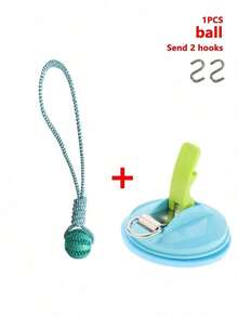 1pc Dog Braided Rope Knot Toys Ball With Handle, Chew Durable Toy Ball For Chew Training Pull Throw Toy Tug Of War Toy Dogs Fetch Toy - Multicolor - View 16