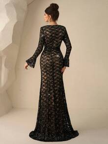 Coutiva Formal Evening Gown (Heavily Embellished) - Black - View 5