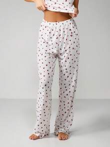 MISSGUIDED Women Lounge Pajama Set With Floral Pattern Long Sleeve Top And Matching Pants For Sleepwear Comfort - White - View 4