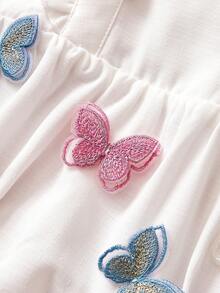 Newborn Baby Girl Cute Casual Butterfly Ruffle Romper, Summer