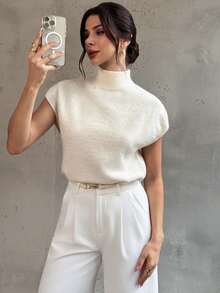 Firerie Damen Lässiger & Bequemer Einfacher Mode Oversized Pullover für Ältere, Herbst/Winter, Abschluss, Schulanfang, Herbst Damen, Schulanfang, Old Money, Büro für Frauen - Aprikosenfarben - Übersicht 1