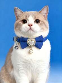 PETSIN 1. Pet Bow Tie Collar; Bow Tie Heart Collar; Adjustable Neck Circumference; Cat Collar; Dog Collar; Pet Accessories; Pet Supplies