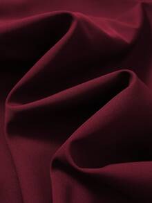 Plus Size Women High-Waisted A-Line Skirt, Elegant For Commuting - Burgundy - View 7