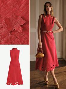 MOTF PREMIUM 粗花呢刺绣连衣裙