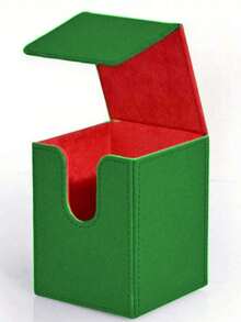 MTG 卡牌盒 PU 皮革 - 磁性闭合 TCG CCG 收纳盒可容纳 100 多张单/双套卡 - 便携式万智牌卡牌盒，适用于游戏配件 - 彩色 - 查看 22