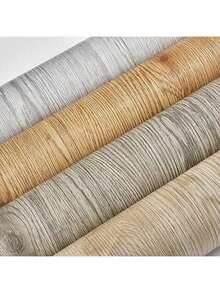 1 Roll 40X300CM Wide Vinyl Flooring Roll Self-Adhesive, Wood Grain Floor Tiles Peel And Stick Floor Stickers Durable Easy Install For Bathroom&Kitchen - Multicolor - View 3