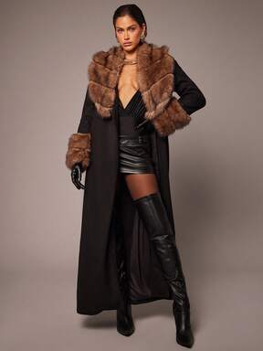 Silquee Płaszcz z mieszanki wełny, długi, morelowy, z długim rękawem, kapturem i dwiema kieszeniami, ściągany w pasie, dla kobiet, codzienny, gruby na zimę, formalny strój na święta, długa kurtka zimowa, odzież wierzchnia w stylu trencza, damski płaszcz