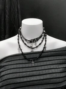 EgrlEra Petite Women's Casual Chic Dark Punk Style Commuting Knitted Striped Print Foldover Off Shoulder Fitted Short Dress, Spring/Autumn